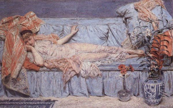 Simeon Solomon The Sleeprs,and the One that Watcheth oil painting picture